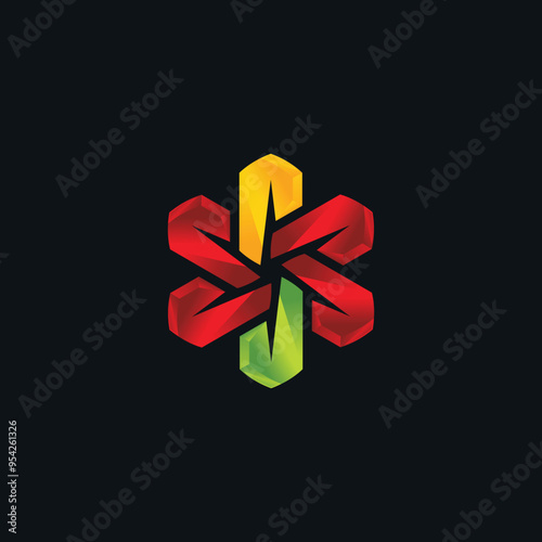 Obraz na płótnie Abstract Colorful Logo Design Elements
w salonie