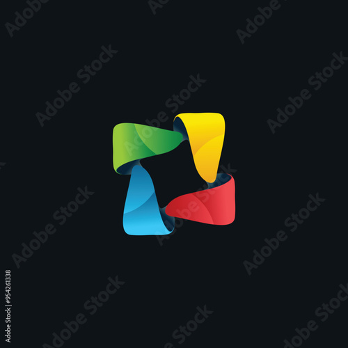 Obraz na płótnie Abstract Colorful Logo Design Elements
w salonie