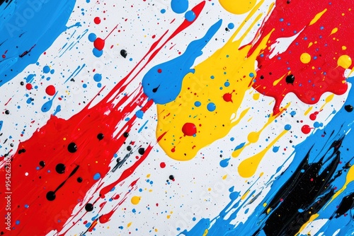 Colorful Paint Splatter Abstract Background