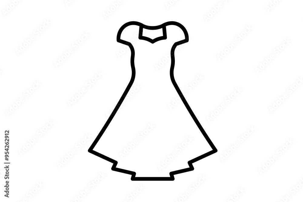 Dress icon. icon related to fashion. suitable for web site, app, user interfaces. line icon style Dress icon. icon related to fashion. suitable for web site, app, user interfaces. line icon style