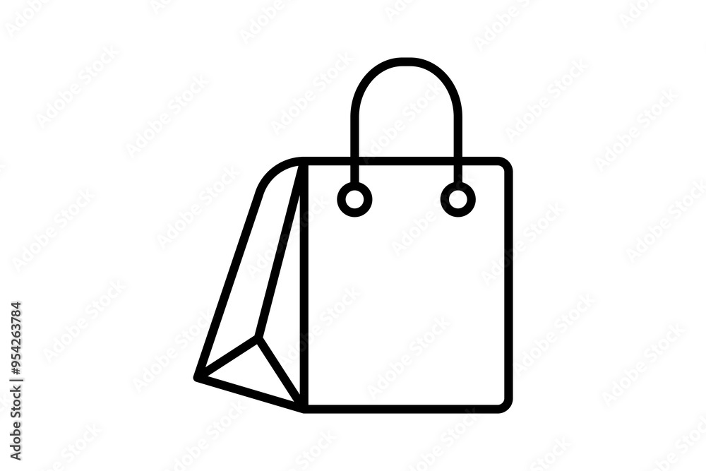 Shopping bag icon. icon related to fashion. suitable for web site, app, user interfaces. line icon style Shopping bag icon. icon related to fashion. suitable for web site, app, user interfaces. line icon style