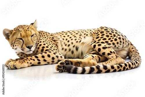 cheetah white background photo