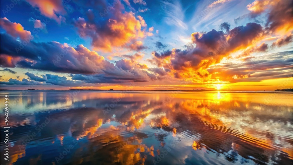 Tranquil seascape with vibrant sunset reflections and dramatic skies, Seascape, Photography, Tranquil, Waves, Sunset, Reflections Tranquil seascape with vibrant sunset reflections and dramatic skies, Seascape, Photography, Tranquil, Waves, Sunset, Reflections