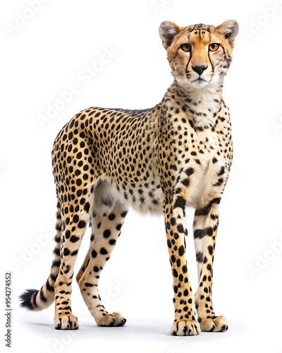 cheetah white background