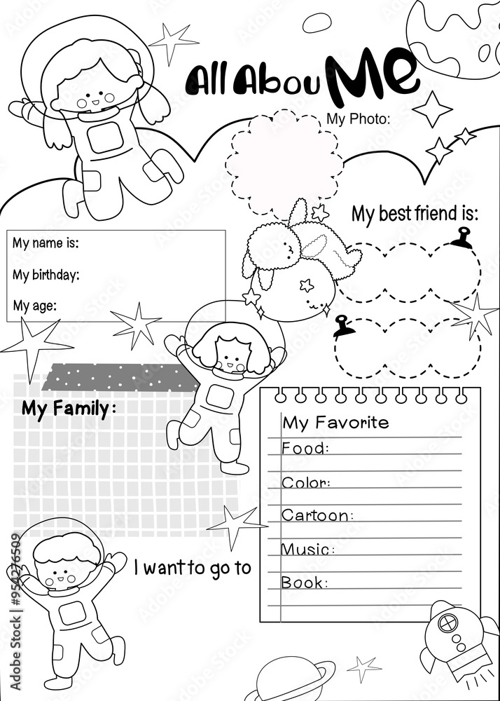 doodle speech bubbles, back to school, Cute All about me, cute cartoon all about me and student, baby shower card, school all about me doodle speech bubbles, back to school, Cute All about me, cute cartoon all about me and student, baby shower card, school all about me