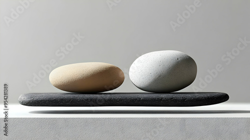 Two Smooth Stones Resting o...