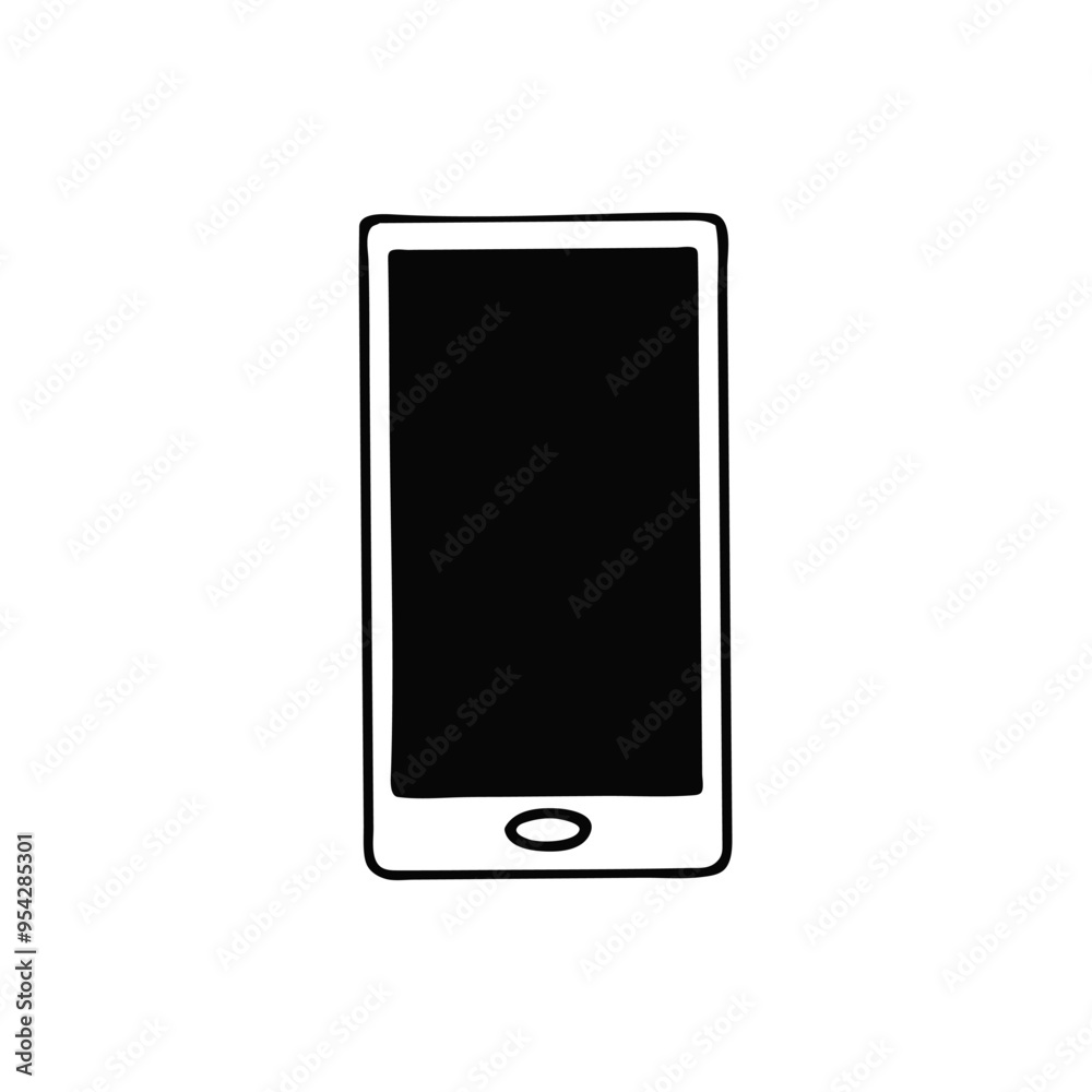 Handphone Tech Flat Vector illustration Line Art Handphone Tech Flat Vector illustration Line Art