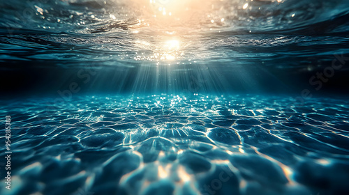 Underwater view of sparklin...