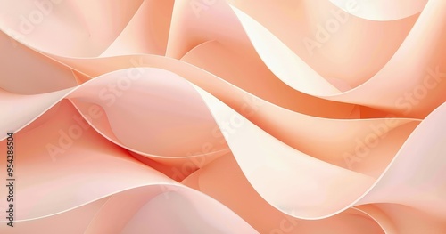 Soft, flowing abstract design with gentle curves and pastel colors.