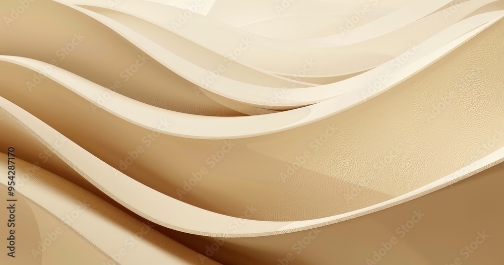 Abstract waves in beige tones creating a smooth, flowing texture. Abstract waves in beige tones creating a smooth, flowing texture.