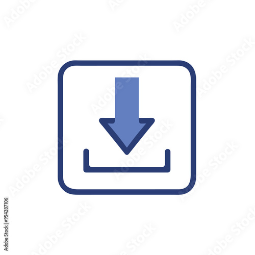 Download Icon | Simple and Modern File Download Symbol for Digital Interfaces and Design Projects