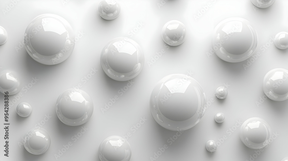 Abstract White Spheres Pattern D Render Geometric Shapes Minimalist Design Clean Background White Background Abstract White Spheres Pattern D Render Geometric Shapes Minimalist Design Clean Background White Background