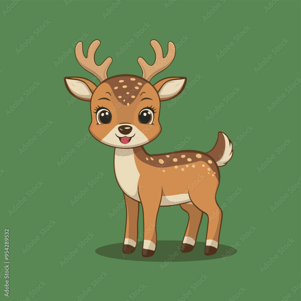 Christmas reindeer with red nose