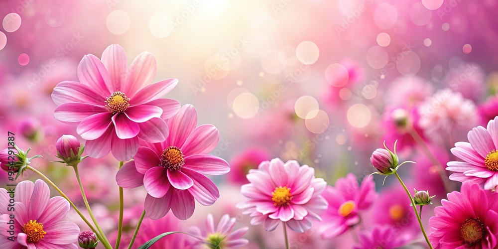 Vibrant and enchanting pink flowers creating a stunning background Vibrant and enchanting pink flowers creating a stunning background