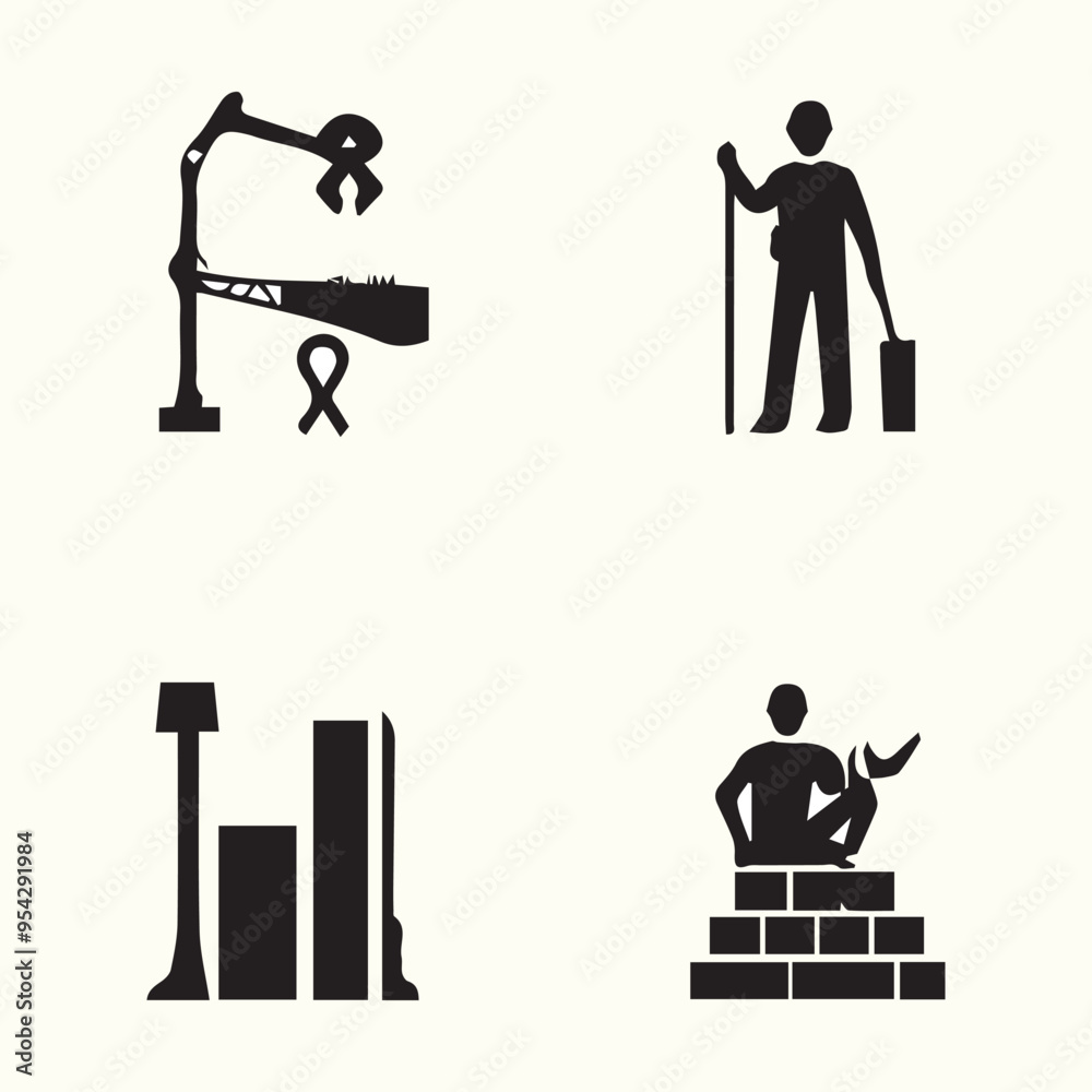 Creative Collection Of Working people labor day with Tools_1 Creative Collection Of Working people labor day with Tools_1