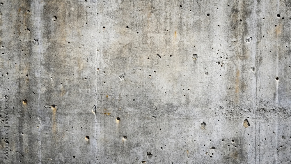 Obraz premium Close up shot of weathered gray concrete wall texture, perfect for industrial or urban backgrounds