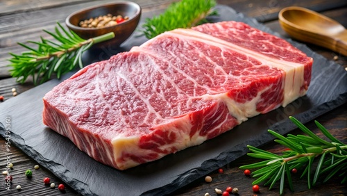 シズル感のある厚切り和牛ステーキ High-quality Japanese beef steak