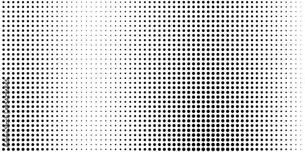Halftone gradient. Dotted gradient, smooth dots spraying and halftones dot background seamless horizontal geometric pattern vector template set modern dots halftone