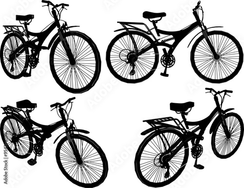 Vector sketch illustration silhouette design image of modern classic vintage ethnic modified drag racing bike with big wheels