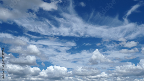 夏の綺麗な青空と雲の風景