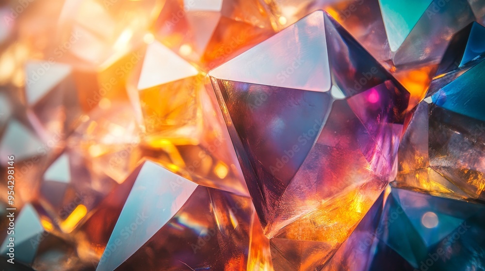 Close-up of Iridescent Gemstone with Warm Lighting Close-up of Iridescent Gemstone with Warm Lighting
