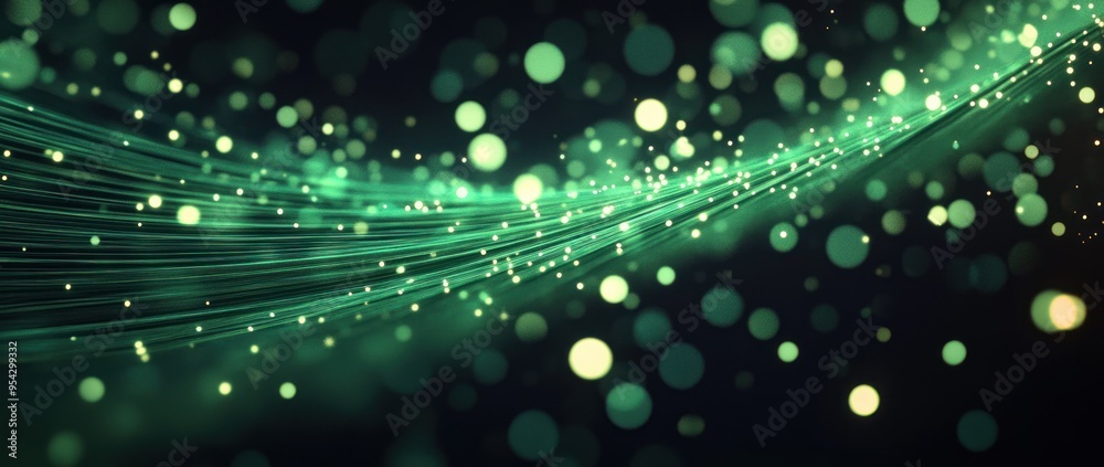 Abstract Green Lights Abstract Green Lights