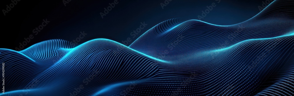 Abstract Blue Digital Waves Abstract Blue Digital Waves