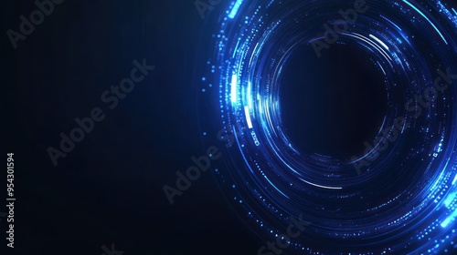 Abstract Blue Circle Glow