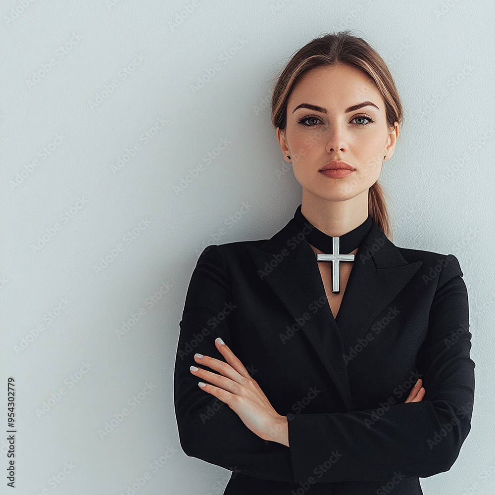 Portrait of a beautiful business women cross arm Portrait of a beautiful business women cross arm