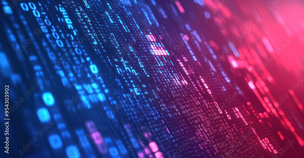 Abstract Digital Background with Binary Code Abstract Digital Background with Binary Code
