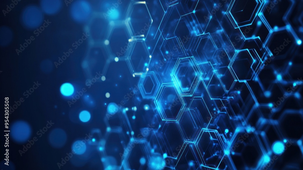 Abstract Technology Background with Hexagons Abstract Technology Background with Hexagons