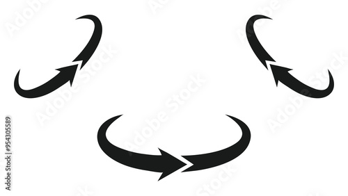 Back Arrow Icon Flipover or Reversal Arrow, Cash Back Arrow Symbol Vector