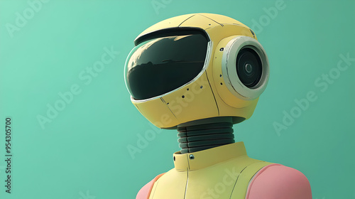 Yellow and pink robot with ...