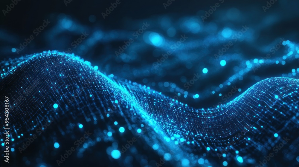 Abstract Blue Digital Wave Abstract Blue Digital Wave
