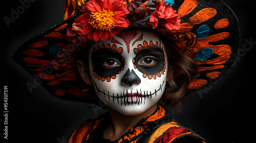 Young girl with Day of the ...