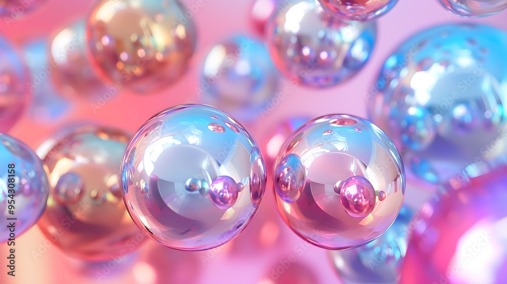 3d rendering of metallic balls 3d rendering of metallic balls