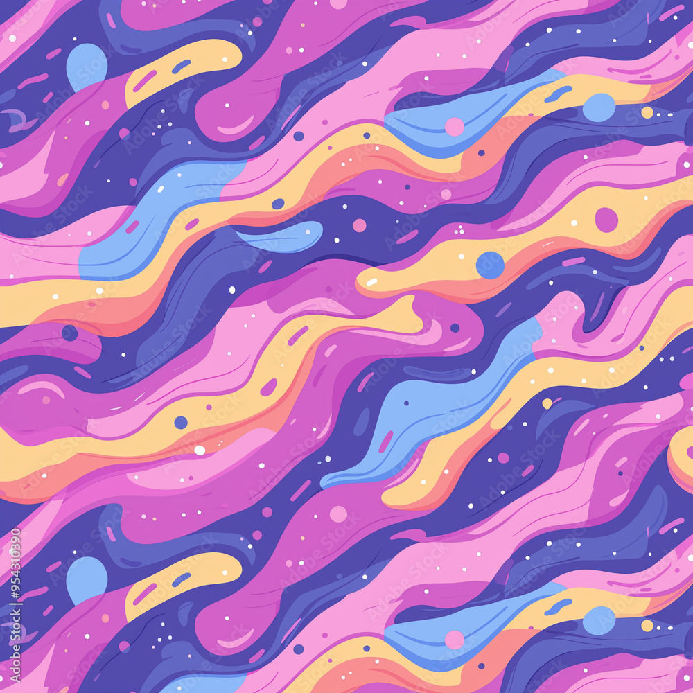 Colourful Groovy seamless pattern background Colourful Groovy seamless pattern background