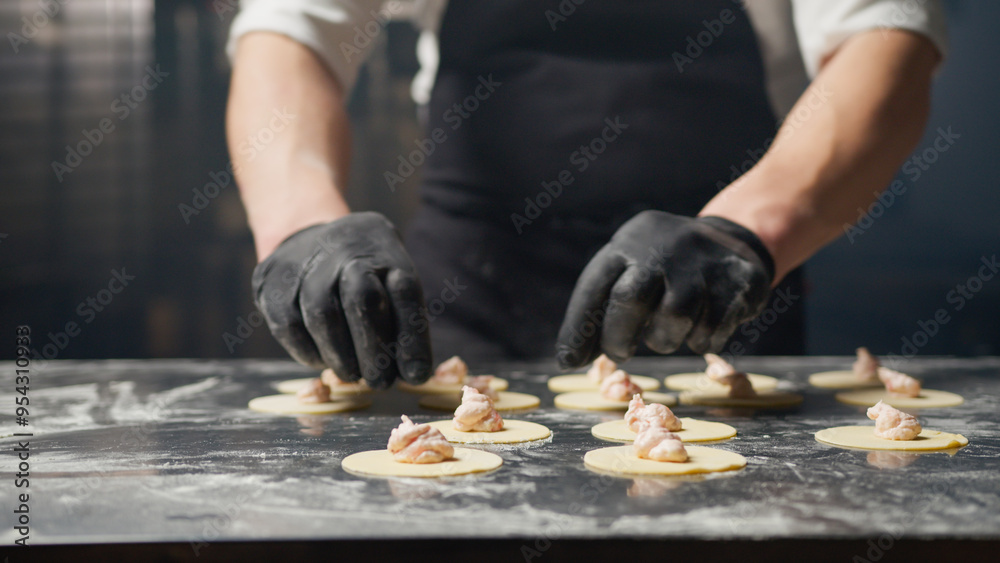 Professional Chef Starting The Closure Of Ravioli Professional Chef Starting The Closure Of Ravioli