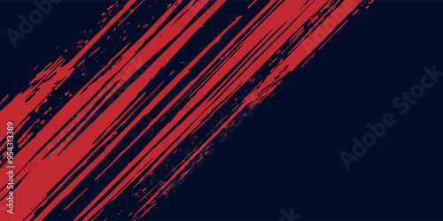 Red halftone dots blue color pattern gradient grunge texture background. Dot pop art comic sport style red abstract