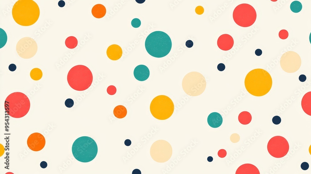 Colorful Polka Dot Pattern Background Colorful Polka Dot Pattern Background