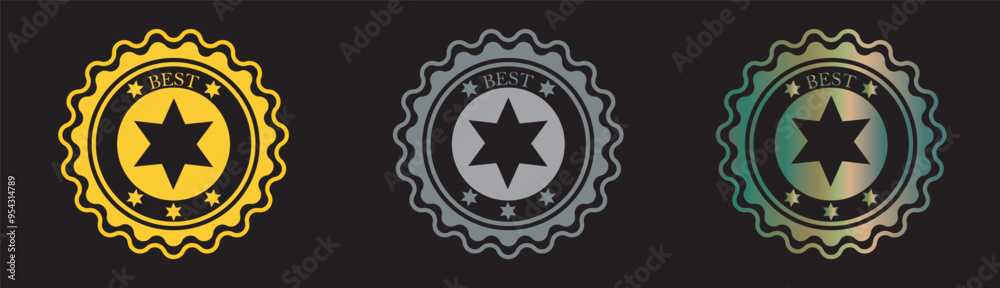 Top badge, Premium Top badge vector, award design, gold and silver color badge, best Product badge
Top badge, Premium Top badge vector, award design, gold and silver color badge, best Product badge