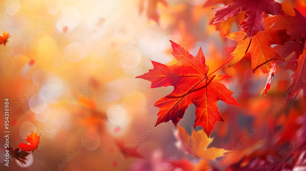Vibrant red maple leaves with a glowing, blurred background and ample copy space, ideal for autumn-themed designs and nature-focused projects. Vibrant red maple leaves with a glowing, blurred background and ample copy space, ideal for autumn-themed designs and nature-focused projects.