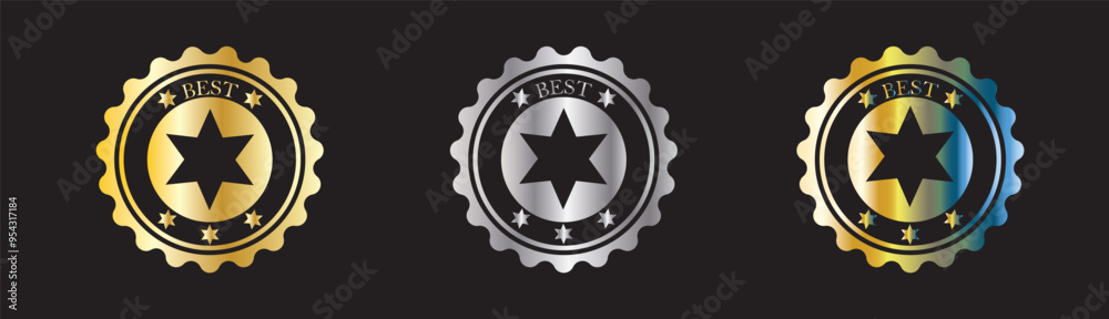 Top badge, Premium Top badge vector, award design, gold and silver color badge, best Product badge Top badge, Premium Top badge vector, award design, gold and silver color badge, best Product badge