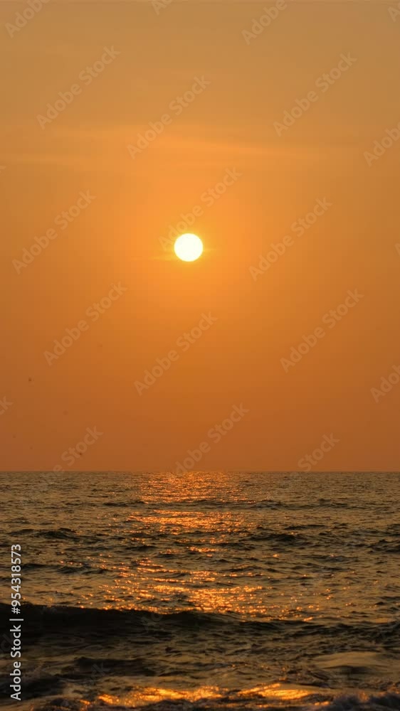 Vertical video of sunrise or sunset at the ocean. Vertical video of sunrise or sunset at the ocean.