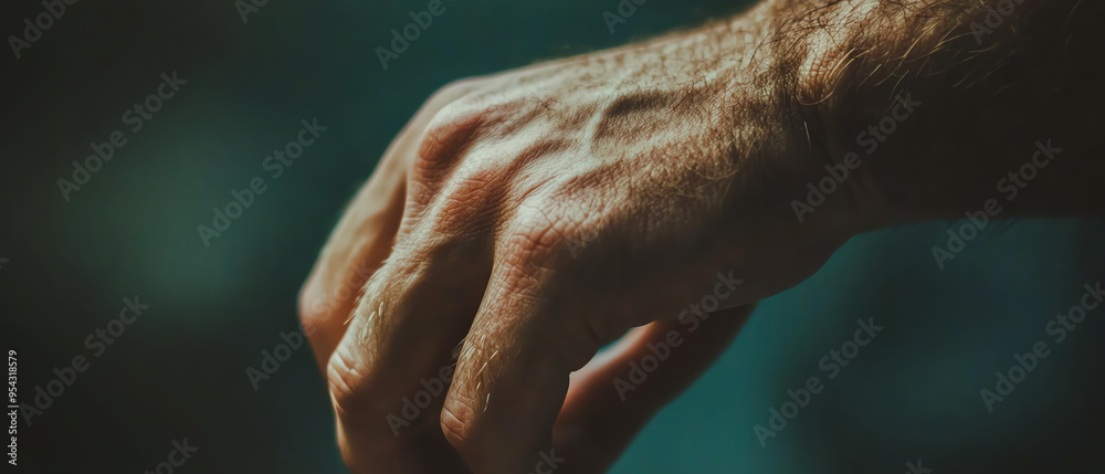 Closeup of a hand gently touching a scar, symbolizing the sensitivity of past wounds and the vulnerability in the ongoing process of healing Closeup of a hand gently touching a scar, symbolizing the sensitivity of past wounds and the vulnerability in the ongoing process of healing