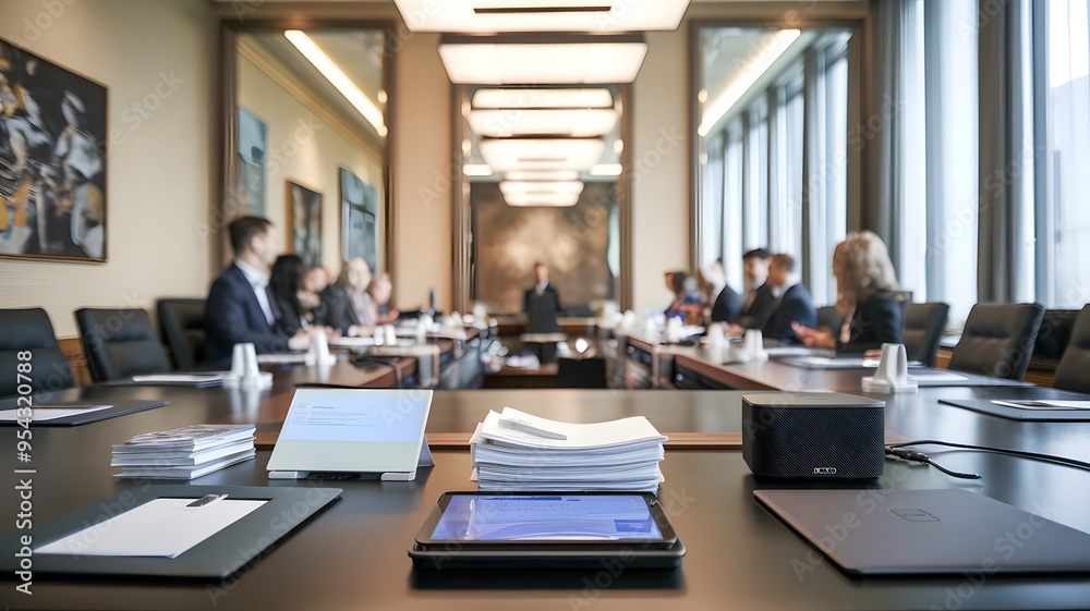 Corporate Teamwork in Conference Room Setting Corporate Teamwork in Conference Room Setting