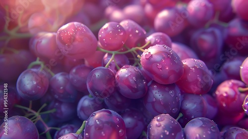 Bunch of grapes isolated on background.