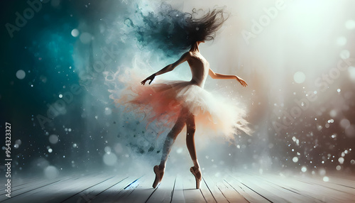 Beautiful illustration of a ballet dancer