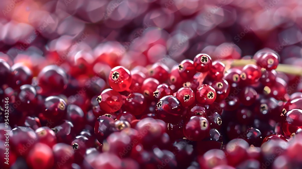 Basket with ripe black currant berries with leaves.