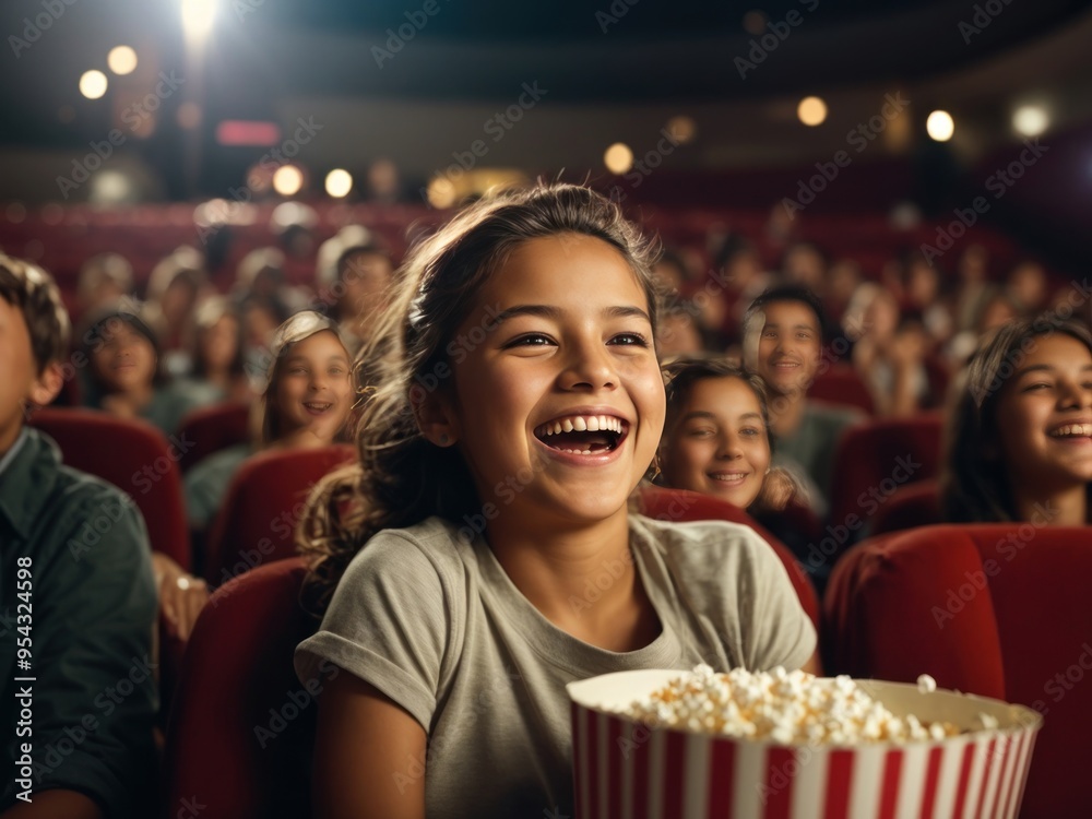 young person watching cinema premiere movie have fun young person watching cinema premiere movie have fun